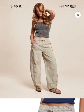 Free People Something Good Pull on Barrel Pants